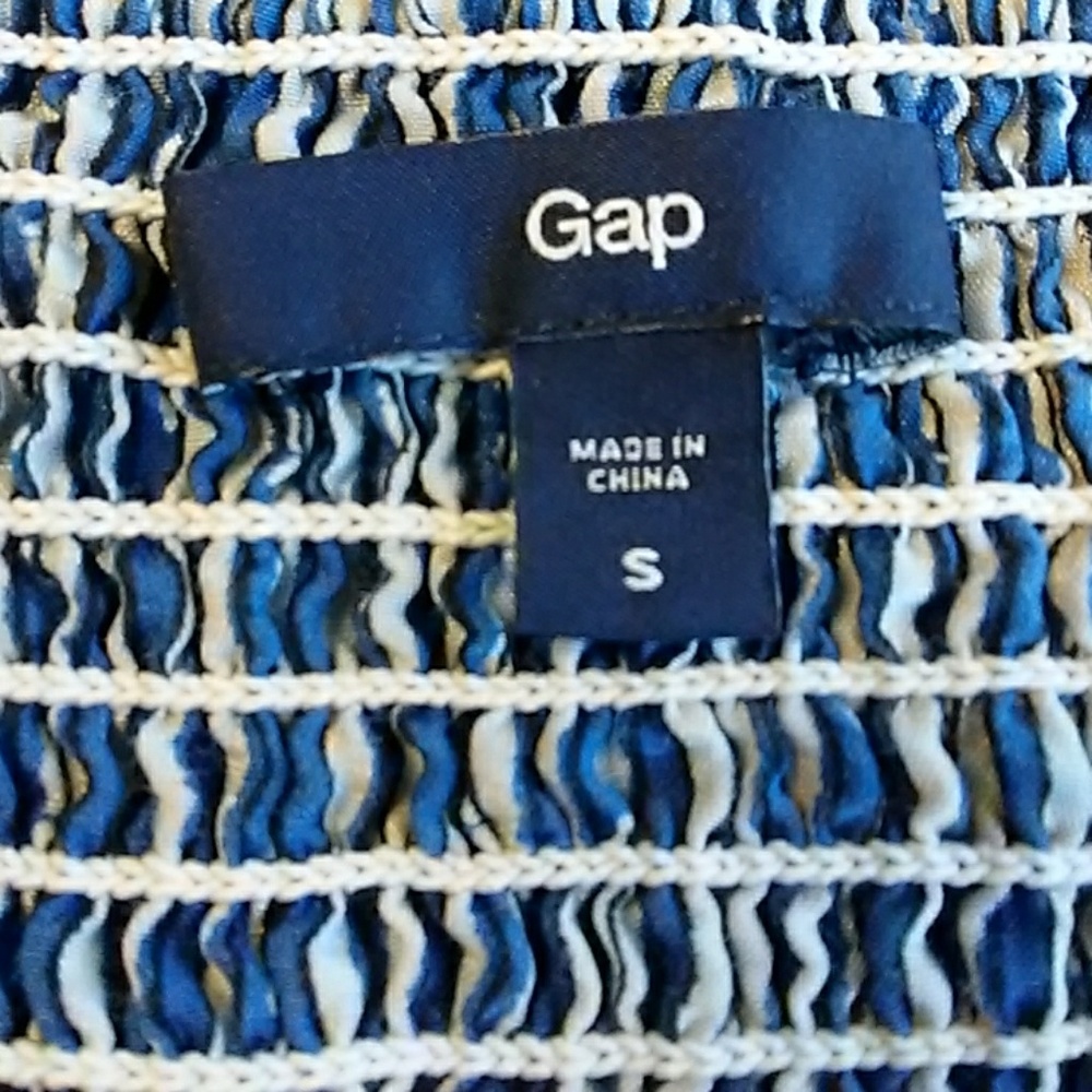 Gap silk & cotton sundress blue white stripe Small - Picture 4 of 7